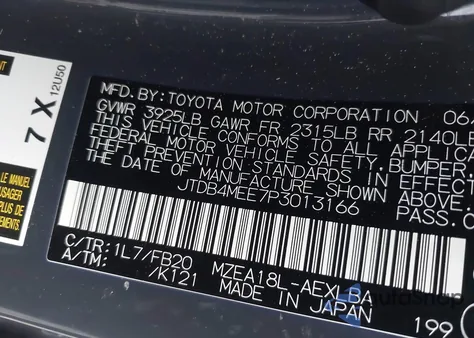 2023 Toyota Corolla Le from USA, damaged, VIN JTDB4MEE7P3013166